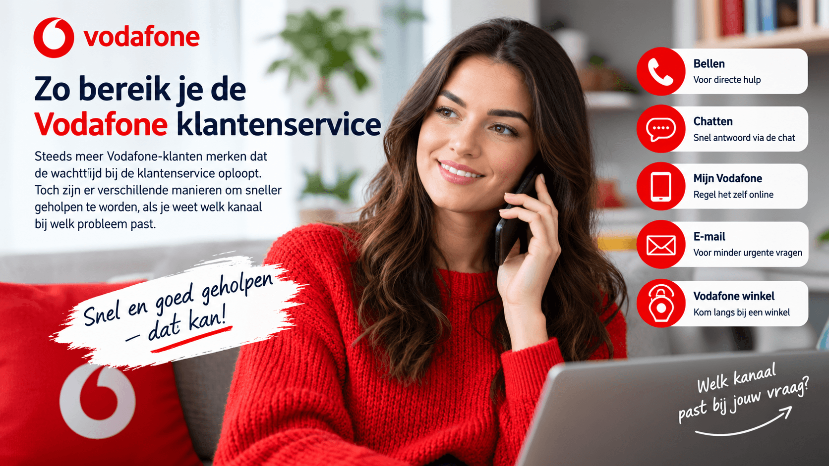 Zo bereik je de Vodafone klantenservice